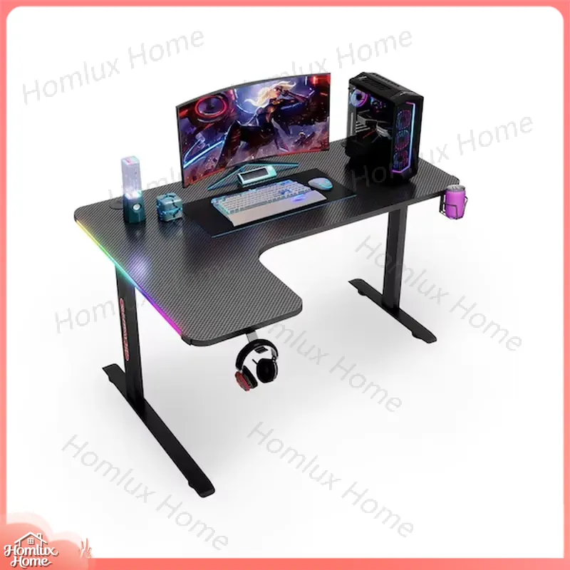 Grand bureau de jeu en forme d - Desk Setup L Shaped avis et prix